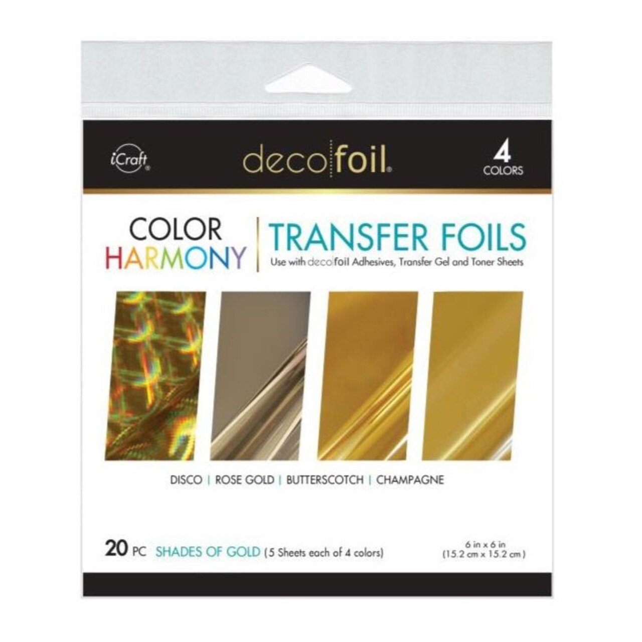 Deco Foil Color Of Harmony Transfer Foils - Shades Of Gold 20 pc